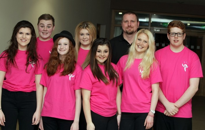 SING OUT. Pictured are members of Singzina, who performed at the 'Let's Sing Gospel 4' held on Friday night at Drumreagh Presbyterian Church.INBM3-15 042SC.